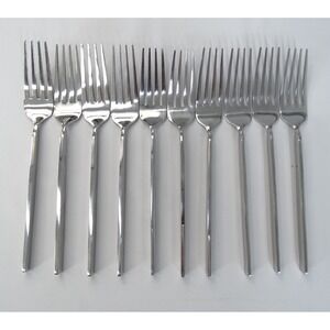 Towle 18/0 Stainless Briggs Living Collection‎ Angled Flatware 10 Dinner Fork